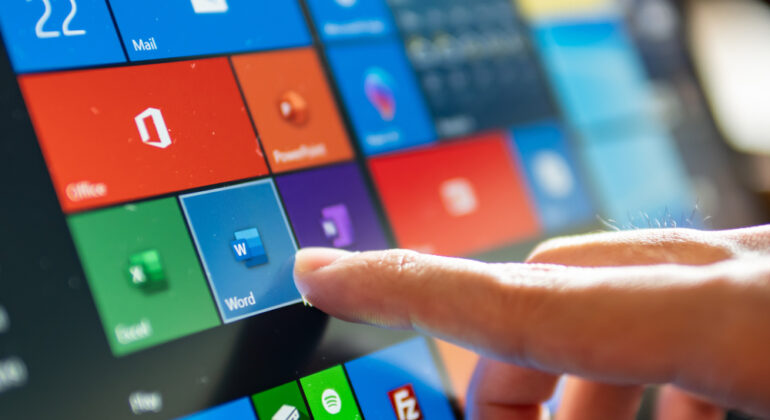 Bangkok,,Thailand,-,August,22,,2019,:,Computer,User,Touching